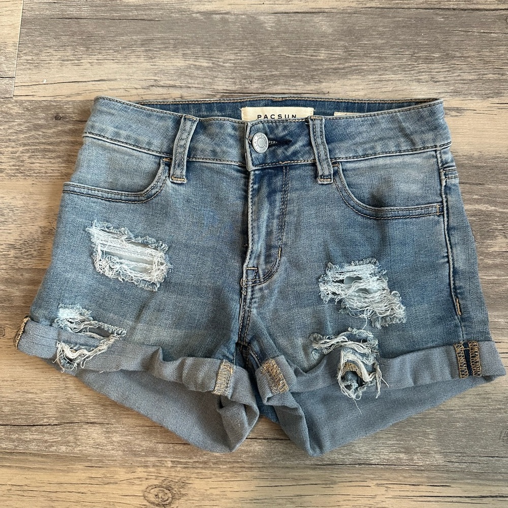 Pacsun Super Stretch Shortie Jean Shorts